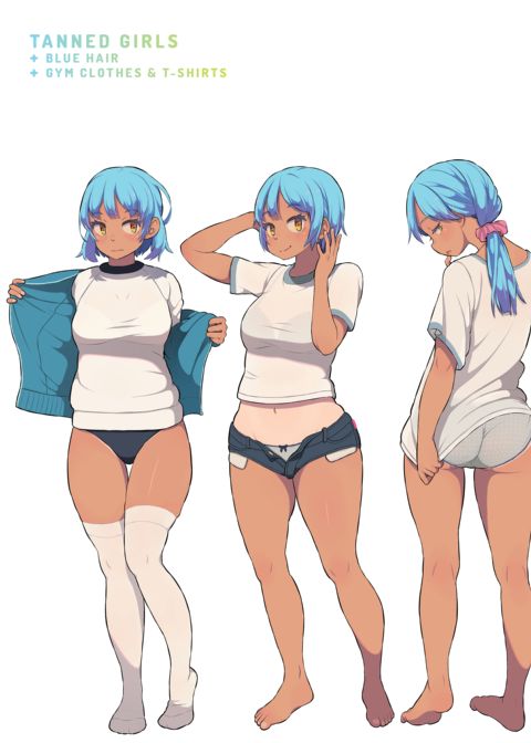 Tanned Girl + Blue Hair Anthology Chapter 1 page 61