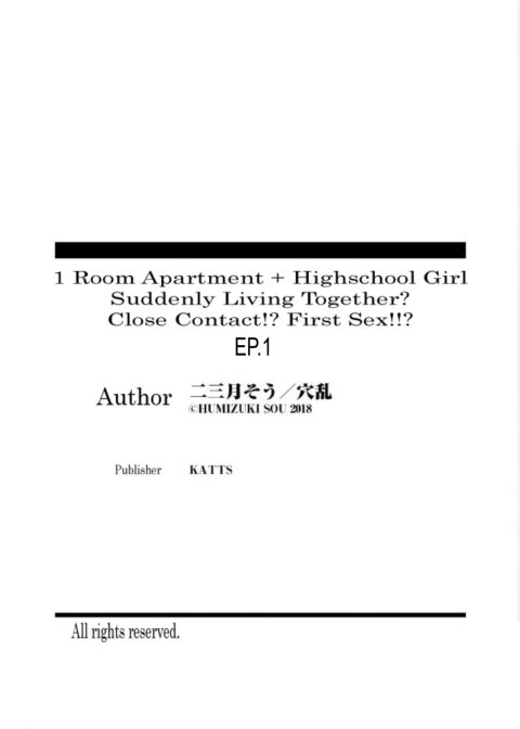 1 Room Apartment + Highschool Girl Suddenly Living Together? Close Contact!? First Sex!!? Ep.1 Chapter 1 page 27