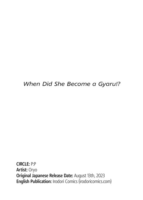 When Did She Become a Gyaru!? Chapter 1 page 34