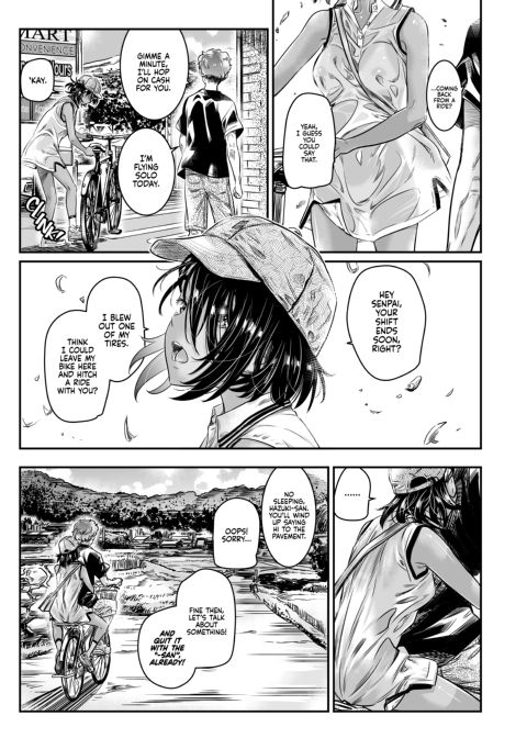 The Tanlined Town Bike Has Set Her Perverted Exhibitionist Sights on Her Virgin Senpai Chapter 1 page 6