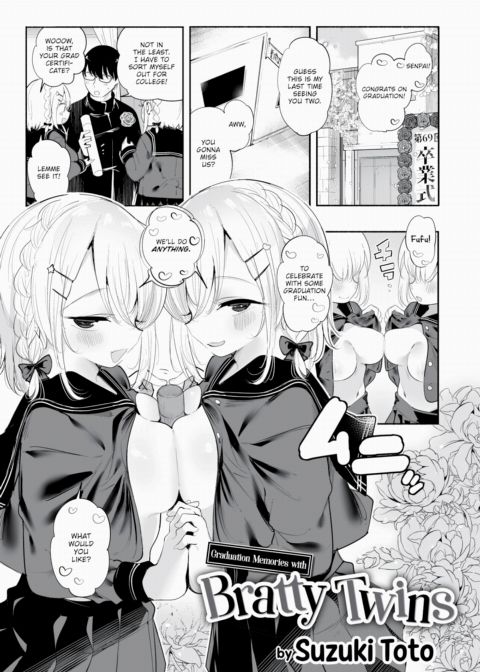 Graduation Memories with Bratty Twins Chapter 1 page 1