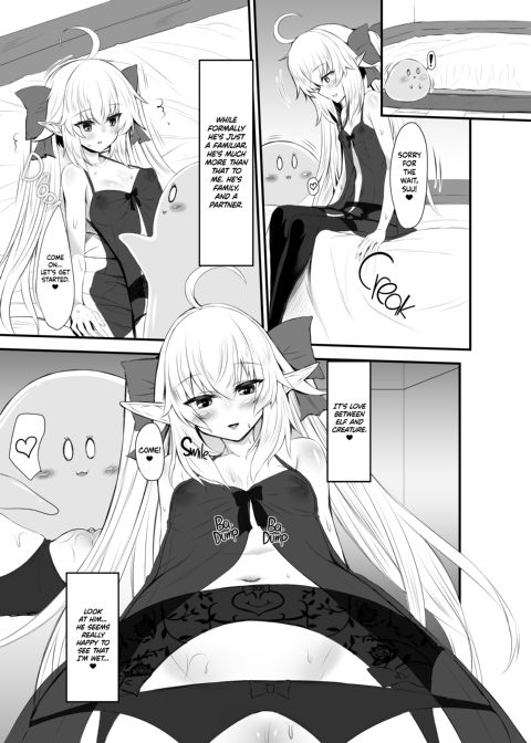 The Elf Shopkeeper is All About Pleasure And Makes Steamy Happy Love With Her Slime Familiar Chapter 1 page 8
