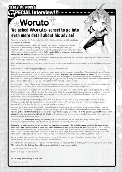 Woruto Interview! One Point Advice Corner #42 Chapter 1 page 2