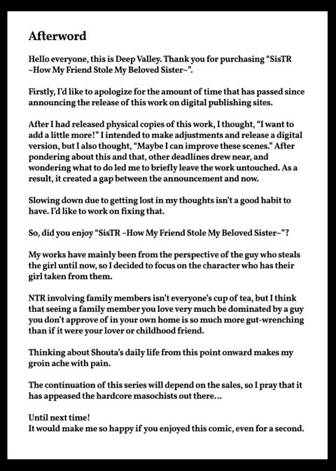 SisTR - How My Friend Stole My Beloved Sister Chapter 1 page 98