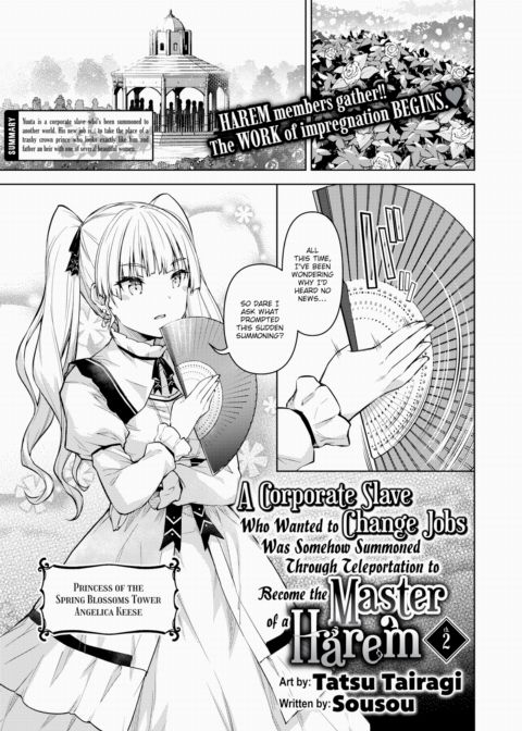 A Corporate Slave Who Wanted to Change Jobs Was Somehow Summoned Through Teleportation to Become the Master of a Harem Ch.2 Chapter 1 page 1