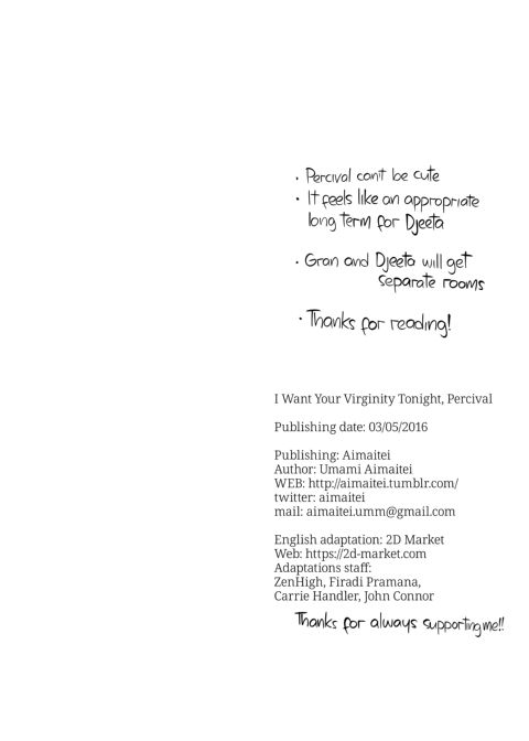 I Want Your Virginity Tonight, Percival Chapter 1 page 25