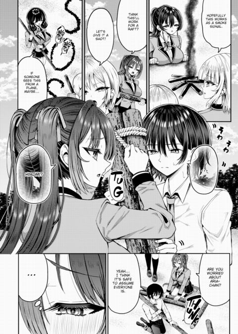 Stranded on a Desert Island Where I Can Creampie All the Girls I Want Ch.26 Chapter 1 page 3