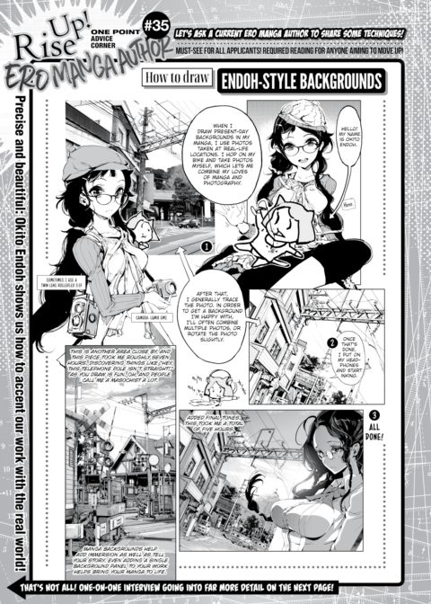 Okito Endoh Interview! One Point Advice Corner #35 Chapter 1 page 1