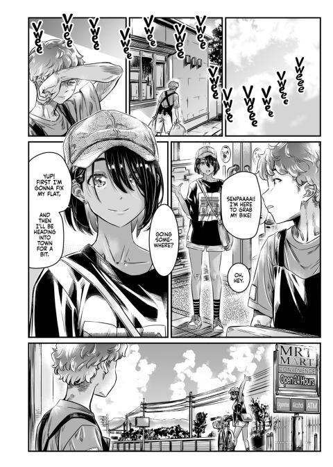 The Tanlined Town Bike Has Set Her Perverted Exhibitionist Sights on Her Virgin Senpai Chapter 1 page 7