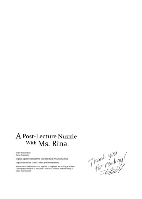 A Post-Lecture Nuzzle With Ms. Rina Chapter 1 page 17