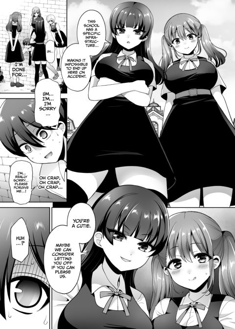 Caught in the Wall of an All-Girls' School and Used as a Cum Dump for Futanari Girls Chapter 1 page 4