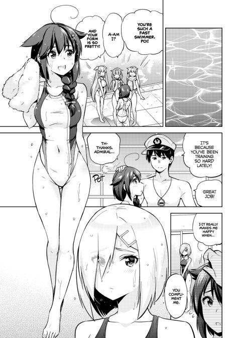 Shigure and Hamakaze in Racing Swimsuits Chapter 1 page 2
