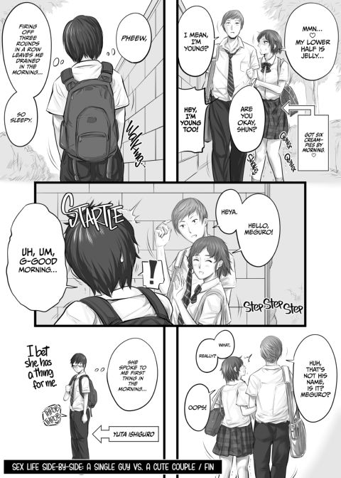 Sex Life Side-by-Side: A Single Guy vs. A Cute Couple Chapter 1 page 26