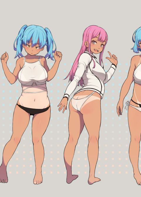 Tanned Girl + Blue Hair Anthology Chapter 1 page 45