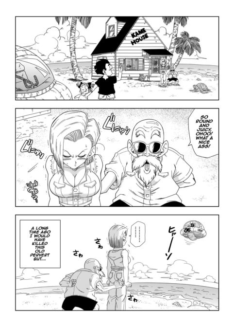 Android 18 vs Master Roshi Chapter 1 page 2