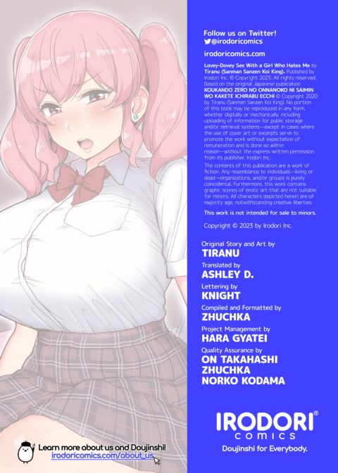 Lovey-Dovey Sex With a Girl Who Hates Me Chapter 1 page 37