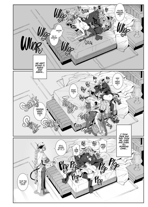 The Demon Lord Is Gone, the World Is at Peace... What Are the Hero and His Futa Succubi Gonna Do!? Chapter 1 page 35