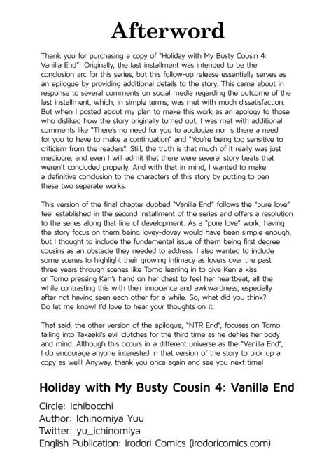 Holiday With My Busty Cousin 4 - Vanilla End Chapter 1 page 39