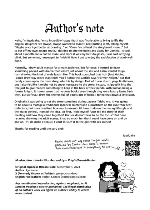 Maiden: How a Harlot Was Rescued by a Knight-Turned-Hunter Chapter 1 page 55