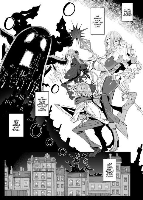 The Demon Lord Is Gone, the World Is at Peace... What Are the Hero and His Futa Succubi Gonna Do!? Chapter 1 page 2
