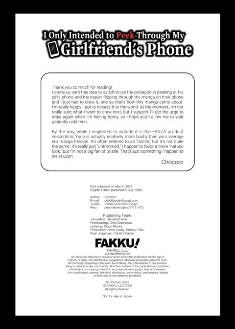 I Only Intended to Peek Through my Girlfriend's Phone Chapter 1 page 86