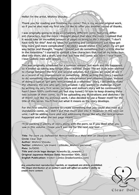 The Dark Lily Deflowered: Reincarnated as a Maid With an Obsessive Master Chapter 1 page 49