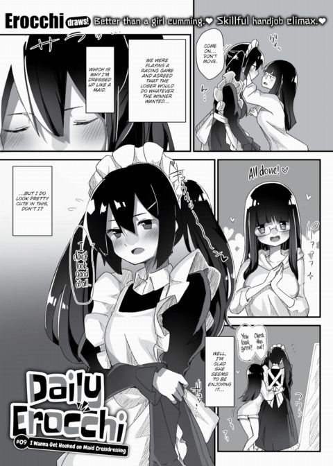 Daily Erocchi #09 I Wanna Get Hooked on Maid Crossdressing Chapter 1 page 1