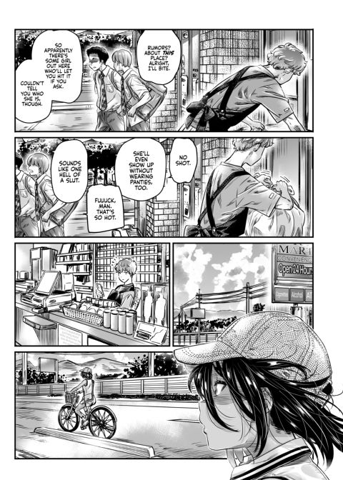The Tanlined Town Bike Has Set Her Perverted Exhibitionist Sights on Her Virgin Senpai Chapter 1 page 8