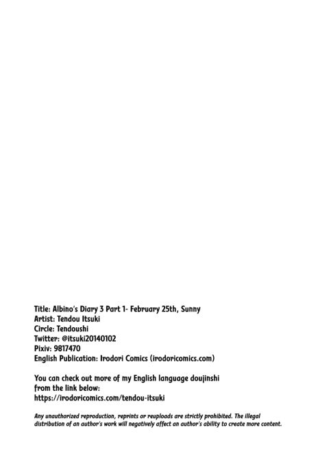 Albino's Diary 3 Part 1 - February 25th, Sunny Chapter 1 page 52