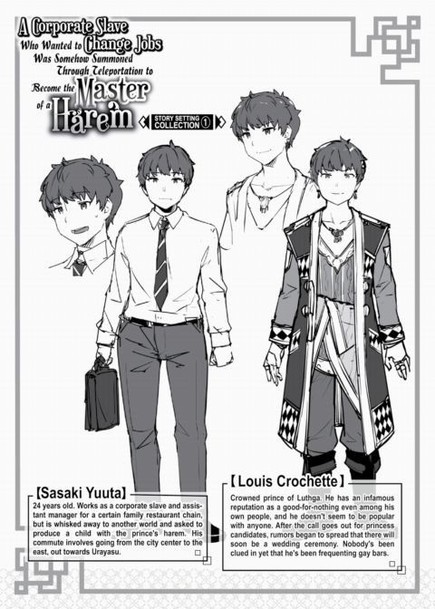 A Corporate Slave Who Wanted to Change Jobs Was Somehow Summoned Through Teleportation to Become the Master of a Harem ~Story Setting Collection 1~ Chapter 1 page 1
