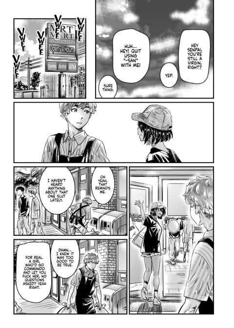 The Tanlined Town Bike Has Set Her Perverted Exhibitionist Sights on Her Virgin Senpai Chapter 1 page 12
