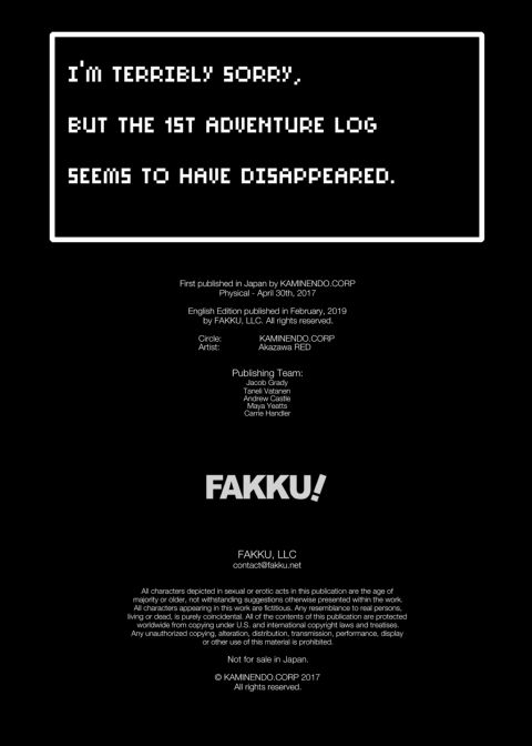 I'm Terribly Sorry, But The 1st Adventure Log Seems to Have Disappeared Chapter 1 page 24