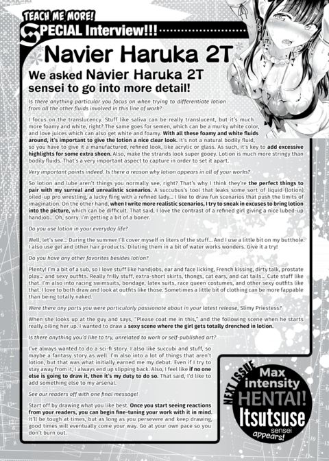 Navier Haruka 2T Interview! One Point Advice Corner #61 Chapter 1 page 2