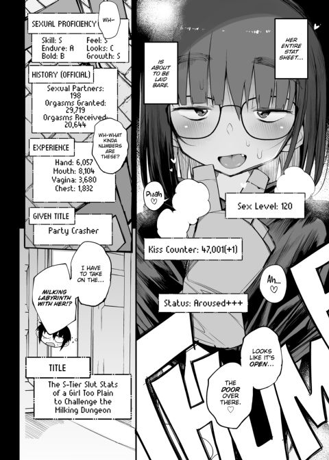 The S-Tier Slut Stats of a Girl Too Plain to Challenge the Milking Dungeon Chapter 1 page 11
