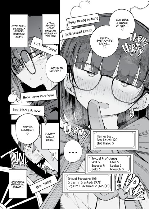 The S-Tier Slut Stats of a Girl Too Plain to Join the Hero's No-Romance Party Chapter 1 page 9