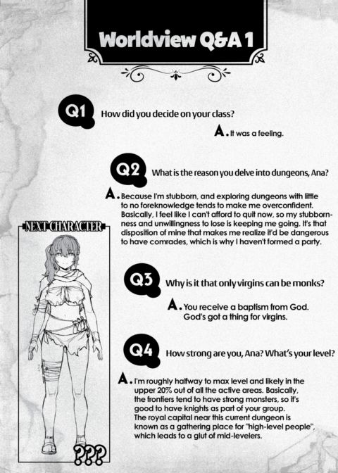 The Tale of a (Decent) Female Adventurer Getting Lost Inside an Erotic Trap Dungeon - Character FILE/Q&A 1 Chapter 1 page 3