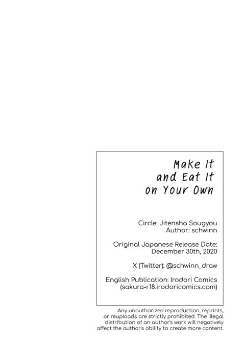 Make It and Eat It on Your Own Chapter 1 page 39