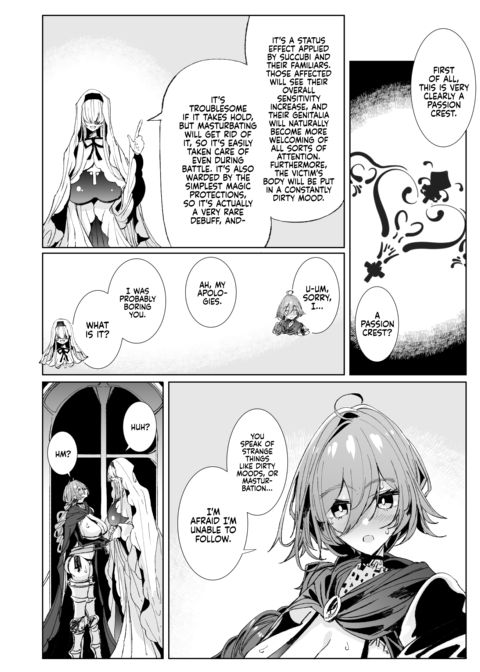 The Marked Oblivious Princess Knight and the Succubus Sister's All-You-Can-Eat Lesbian Oil Massage Chapter 1 page 9