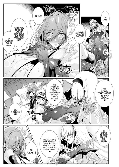 The Marked Oblivious Princess Knight and the Succubus Sister's All-You-Can-Eat Lesbian Oil Massage Chapter 1 page 12