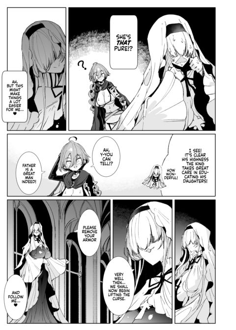 The Marked Oblivious Princess Knight and the Succubus Sister's All-You-Can-Eat Lesbian Oil Massage Chapter 1 page 10