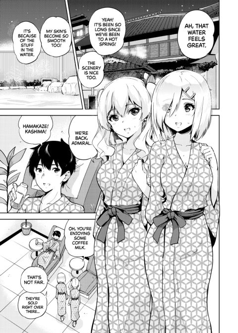 Hamakaze and Kashima in Hot Springs and Yukata Chapter 1 page 2